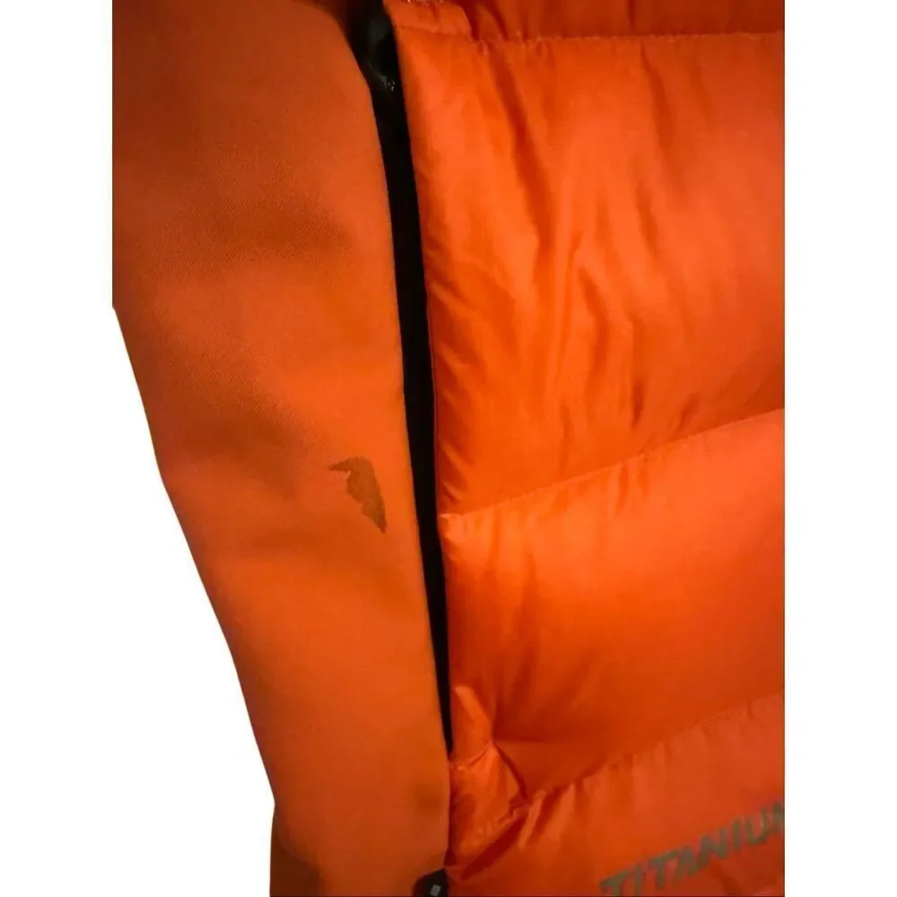 Columbia Titanium Tech Down & Feather Puffer Full Zip Orange Vest Medium